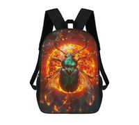 sinyumoney Fire Ball Beetle School Backpack Secondary Causal Travel High School Bags for Teenage Girls Boys Women Men 17inch