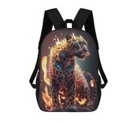 sinyumoney Fire Flames Fantasy Jaguar School Backpack Lightweight Schoolbag Dayback Bookbag College for Teenage Girls Boys Women Men 17inch