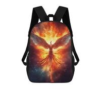 sinyumoney Fire Flames Phoenix Bird School Bags Water Resistant Travel Backpack Computer Bag for School/Work/Travel 17inch