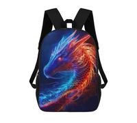 sinyumoney Fire Ice Dragon Backpacks Kids 17inch School Backpack School Bag 3D Printed School Bag for Boys Elementary And Middle School Students
