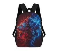 sinyumoney Fire & Ice Lion Artwork -1 School Bags Work Laptop Backpack Rucksack Bag- Perfect for Travel, Work And Daily Use 17inch