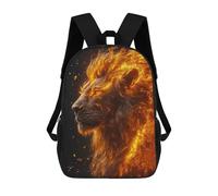 sinyumoney Fire Lion Backpack School Bag Large Water Resistant Laptop Backpack for Girls Boys Teenage 17inch