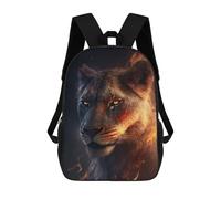 sinyumoney Fire Lioness School Backpack Lightweight Schoolbag Dayback Bookbag College for Teenage Girls Boys Women Men 17inch