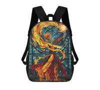 sinyumoney Fire Mage School Backpack Water Resistant Computer Rucksack for Campus Outdoor Travel Sports 17inch