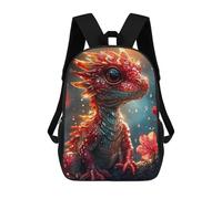 sinyumoney Fire Red Baby Dragon Backpack School Bag Large School Backpack for Boys for Teenage Girls Boys Women Men 17inch