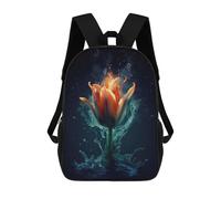 sinyumoney Fire Tulip School Backpack Large Water Resistant Laptop Backpack for Boys/Girls/Teenagers 17inch
