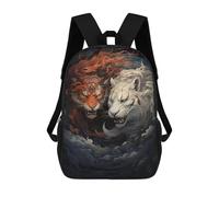 sinyumoney Fire Vs. Ice Tiger Battle Backpack School Water Resistant Travel Backpack Computer Bag - Perfect for Travel, Work And Daily Use 17inch