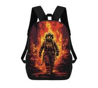 sinyumoney Firefighter in Action-1 School Bag Bookbag 3D Printed Children's Backpacks for Kids Boy Girl Book Bags Kids School Bag Travel Rucksacks 17inch