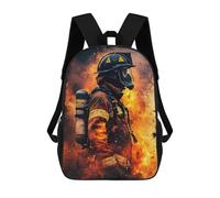 sinyumoney Firefighter in Action School Backpack Lightweight Airport College Students Back Pack for Teenage Girls Boys Women Men 17inch