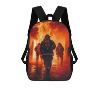 sinyumoney Firefighters Entering Blaz School Bags School Secondary High School College Backpack Travel for Campus Outdoor Travel Sports 17inch