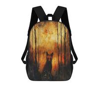 sinyumoney Firelit Dingo Backpacks Kids School Backpack Fashion School Bag 3D Printed School Bag for Boys Elementary And Middle School Students 17inch