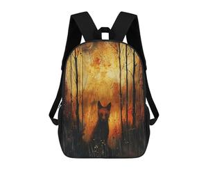sinyumoney Firelit Dingo Backpacks Kids School Backpack Fashion School Bag 3D Printed School Bag for Boys Elementary And Middle School Students 17inch