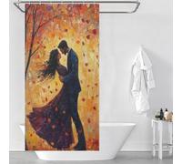 sinyumoney First Love in Autumn Waterproof Polyester Fabric Shower Curtains Set with 12 Hooks for Bathroom Bathtub Apartment Decor 35.43x70.87Inch（90x180cm）