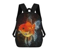 sinyumoney Fish Watercolort Art Backpack School Bag Fashion Stationery Backpack Waterproof Casual Daypacks- Perfect for Travel, Work And Daily Use 17inch