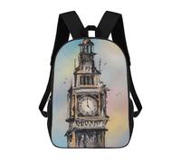 sinyumoney Five Oclock Backpack School Daypacks Business Backpack Water Resistant Bookbag for Girls Boys Teenage 17inch