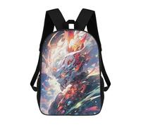 sinyumoney Flame Dragon Cosmic Guardian Backpack School Backpack Kids School Bag Large Capacity Kids Backpack for School Rucksack 3D Book Bag Gifts for Kids 17inch