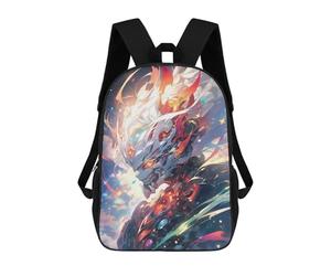 sinyumoney Flame Dragon Cosmic Guardian Backpack School Bag Secondary Causal Travel High School Bags for Campus Outdoor Travel Sports 17inch