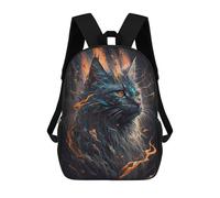 sinyumoney Flame-Furred Feline Fantasy -1 Backpack School Rucksack Casual Daypacks School Work Travel Bag for Camping Outdoor Adventures And Daily Travel 17inch