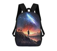sinyumoney Flame of Comet Landscape School Backpack Water Resistant Computer Rucksack for Campus Outdoor Travel Sports 17inch