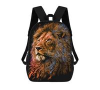 sinyumoney Flame of Courage Lion's Roar Kids School Backpack 3D Printed Backpacks Fashion School Bag Rucksacks for Boys Elementary And Middle School Students 17inch