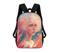sinyumoney Flame of Passion Artwork 3D Printed Children's School Backpack for Kids Travel Rucksacks Book Bags Kids School Bag 17inch
