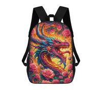 sinyumoney Flames Enchanted Dance Kids Backpack, Kids School Bag 3D Printed School Backpacks for Boys And Teenager School Students 17inch