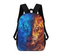 sinyumoney Flaming Blue Tiger Art Print Backpack School Computer Rucksack for School/Work/Travel- Perfect for Travel, Work And Daily Use 17inch