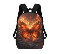 sinyumoney Flaming Butterfly Art Print-1 Rucksack Water Resistant Travel Backpack Computer Bag for Campus Outdoor Travel Sports 17inch