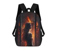 sinyumoney Flaming Doorway A Mysterious Scene Backpack 3D Print Kids Bag Elementary Students Daypack Lightweight School Bag for Children Girls Boys Nursery Lunch Pack 17inch