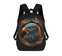 sinyumoney Flaming Feathered Circle Backpack School Bag Computer Rucksack for School/Work/Travel for Boys/Girls/Teenagers 17inch