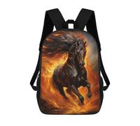 sinyumoney Flaming Horse in Action -1 Backpack School Bag Work Business College School for Men/Women 17inch
