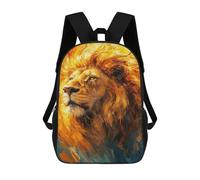 sinyumoney Flaming Lion Art Print-6 School Bags Fashion Stationery Backpack Waterproof Casual Daypacks for Men, Women & Teenage Boys 17inch