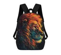 sinyumoney Flaming Lion Art Print School Backpack Business Durable Laptop Bag for Camping Outdoor Adventures And Daily Travel 17inch