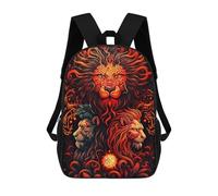 sinyumoney Flaming Lion Artwork -13 Backpack School Water Resistant Computer Rucksack for Men/Women 17inch