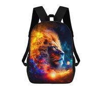 sinyumoney Flaming Lion Artwork -6 Rucksacks 3D Printed Children Backpacks Fashion Casual Daypack Cute Travel Bags Outdoor Casual Daypack for Boy And Girl 17inch