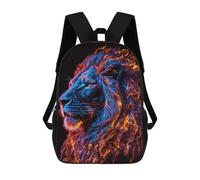sinyumoney Flaming Lion Artwork School Bags Work Laptop Backpack Rucksack Bag for Campus Outdoor Travel Sports 17inch