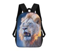 sinyumoney Flaming Lion Majesty -3 School Bags Daypacks Business Backpack Water Resistant Bookbag for Boys/Girls/Teenagers 17inch