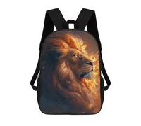 sinyumoney Flaming Lion Majesty School Backpack Business Laptop Rucksack Bag Unisex Casual Daypack for Men, Women & Teenage Boys 17inch