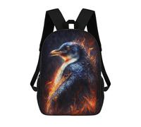 sinyumoney Flaming Penguin Art Print Backpack School Daypacks Business Backpack Water Resistant Bookbag for Camping Outdoor Adventures And Daily Travel 17inch