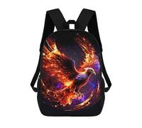 sinyumoney Flaming Phoenix Artwork -4 School Bags High Secondary School Bags Casual Backpack for Men/Women 17inch