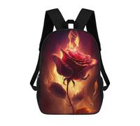 sinyumoney Flaming Rose Artwork-2 Backpack School Bag Travel College Rucksack Backpacks for Men, Women & Teenage Boys 17inch