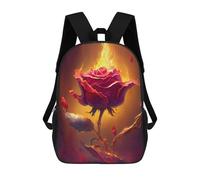 sinyumoney Flaming Rose Artwork-5 Backpack School Bag Daypacks Business Backpack Water Resistant Bookbag for Men/Women 17inch