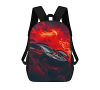 sinyumoney Flaming Speed Luxury Sports Car Backpack School Water Resistant Travel Backpack Computer Bag - Perfect for Travel, Work And Daily Use 17inch