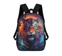 sinyumoney Flaming Tiger Portrait -25 School Backpack High Secondary School Bags Casual Backpack for Girls Boys Teenage 17inch