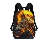 sinyumoney Flaming Zebra A Mesmerizing Display of Fire And Stripes Rucksack Business Laptop Rucksack Bag Unisex Casual Daypack for Men/Women 17inch