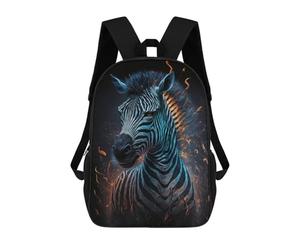 sinyumoney Flaming Zebra Art Print -5 School Backpack Water Resistant Travel Backpack Computer Bag for Men, Women & Teenage Boys 17inch