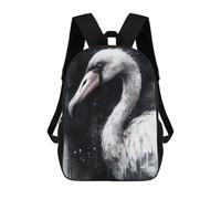 sinyumoney Flamingo Beauty Watercolor School Backpack Lightweight Casual Daypack School Backpacks for Boys/Girls/Teenagers 17inch