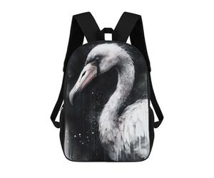 sinyumoney Flamingo Beauty Watercolor School Backpack Lightweight Casual Daypack School Backpacks for Boys/Girls/Teenagers 17inch