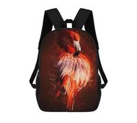 sinyumoney Flamingo Bird Kids Backpack Fashion Fun Backpack Book Bag for Boys And Teenager 3D Printed School Bags for Boys 17inch
