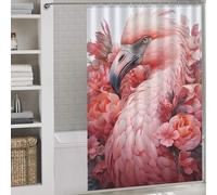 sinyumoney FLAMINGO LESSER Shower Curtain Anti Mould Waterproof Polyester Fabric Bath Curtains for Shower for Bathtub Shower Stall 56.30x70.87Inch（143x180cm）